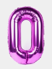 Воздушный шар "Цифра 0" фуксия 100 см