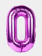 Воздушный шар "Цифра 0" фуксия 100 см