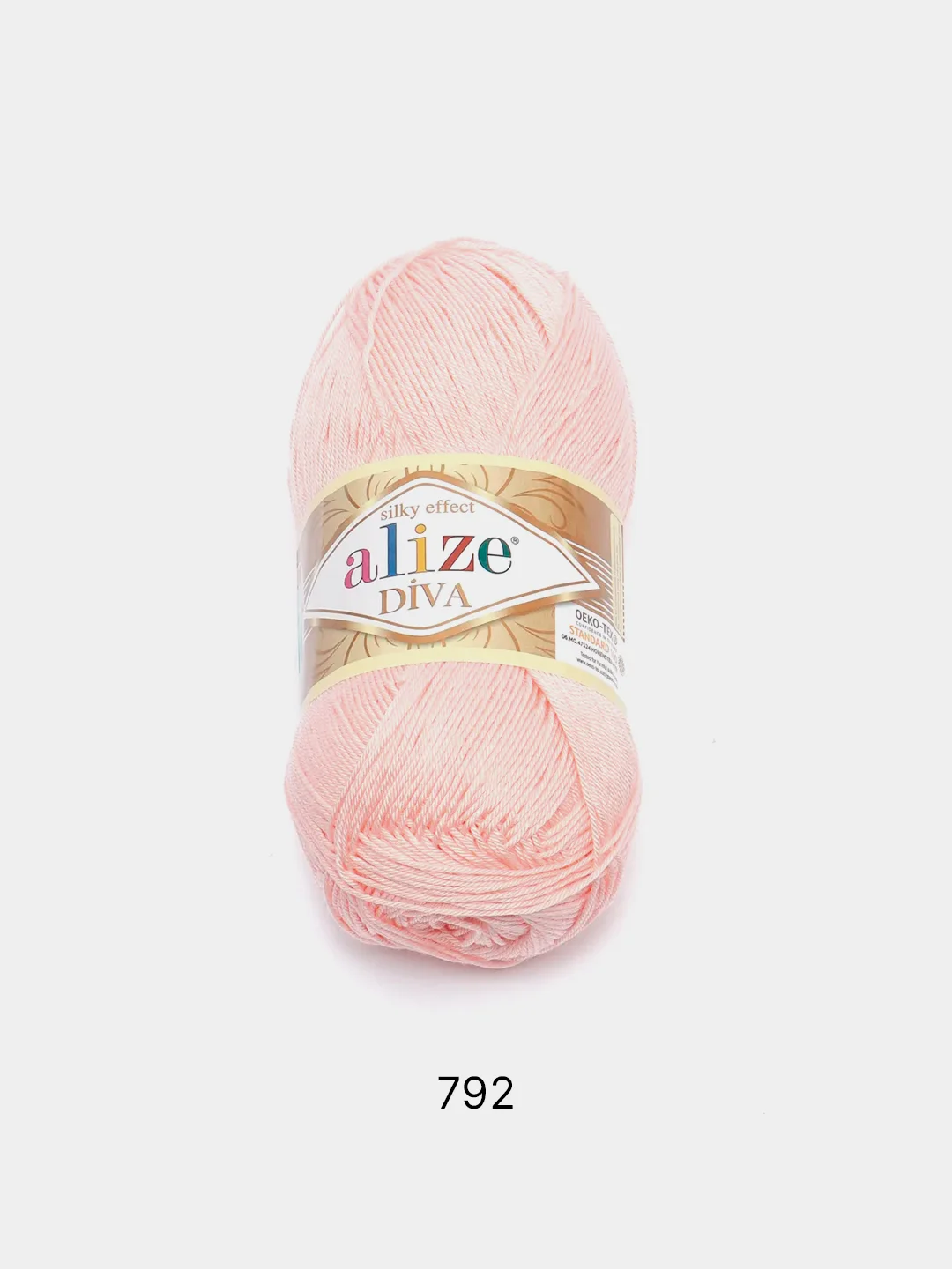 Кораллово-розовый пряжа Alize Diva 100% Микрофибра 100г 350м