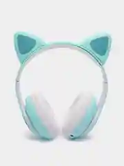 Бирюзовый беспроводные наушники Bluetooth, со светящимися ушками, детские
