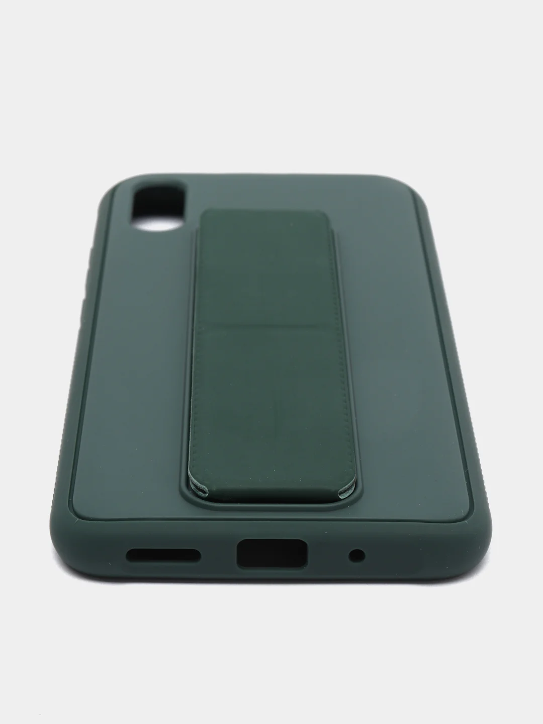 Зеленый чехол для Xiaomi Redmi 9A, Сяоми Редми 9А, силиконовый под кожу, с подставкой