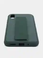 Зеленый чехол для Xiaomi Redmi 9A, Сяоми Редми 9А, силиконовый под кожу, с подставкой