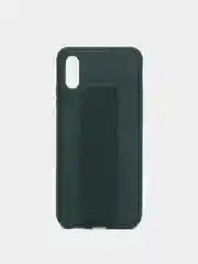 Зеленый чехол для Xiaomi Redmi 9A, Сяоми Редми 9А, силиконовый под кожу, с подставкой