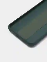 Зеленый чехол для Xiaomi Redmi 9A, Сяоми Редми 9А, силиконовый под кожу, с подставкой