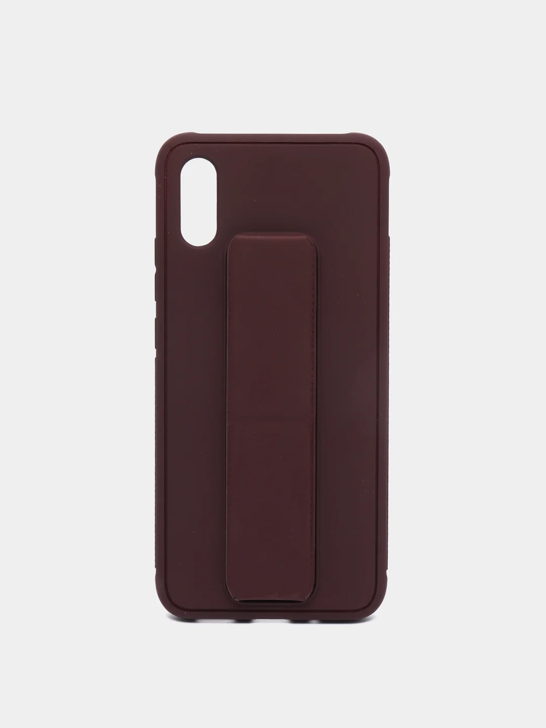 Бордовый чехол для Xiaomi Redmi 9A, Сяоми Редми 9А, силиконовый под кожу, с подставкой