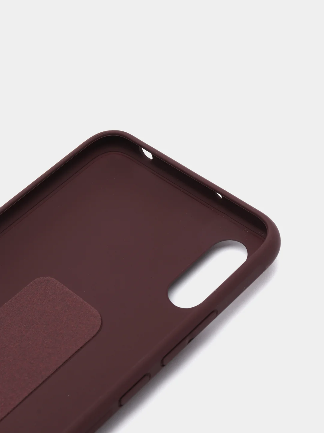 Бордовый чехол для Xiaomi Redmi 9A, Сяоми Редми 9А, силиконовый под кожу, с подставкой