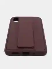 Бордовый чехол для Xiaomi Redmi 9A, Сяоми Редми 9А, силиконовый под кожу, с подставкой