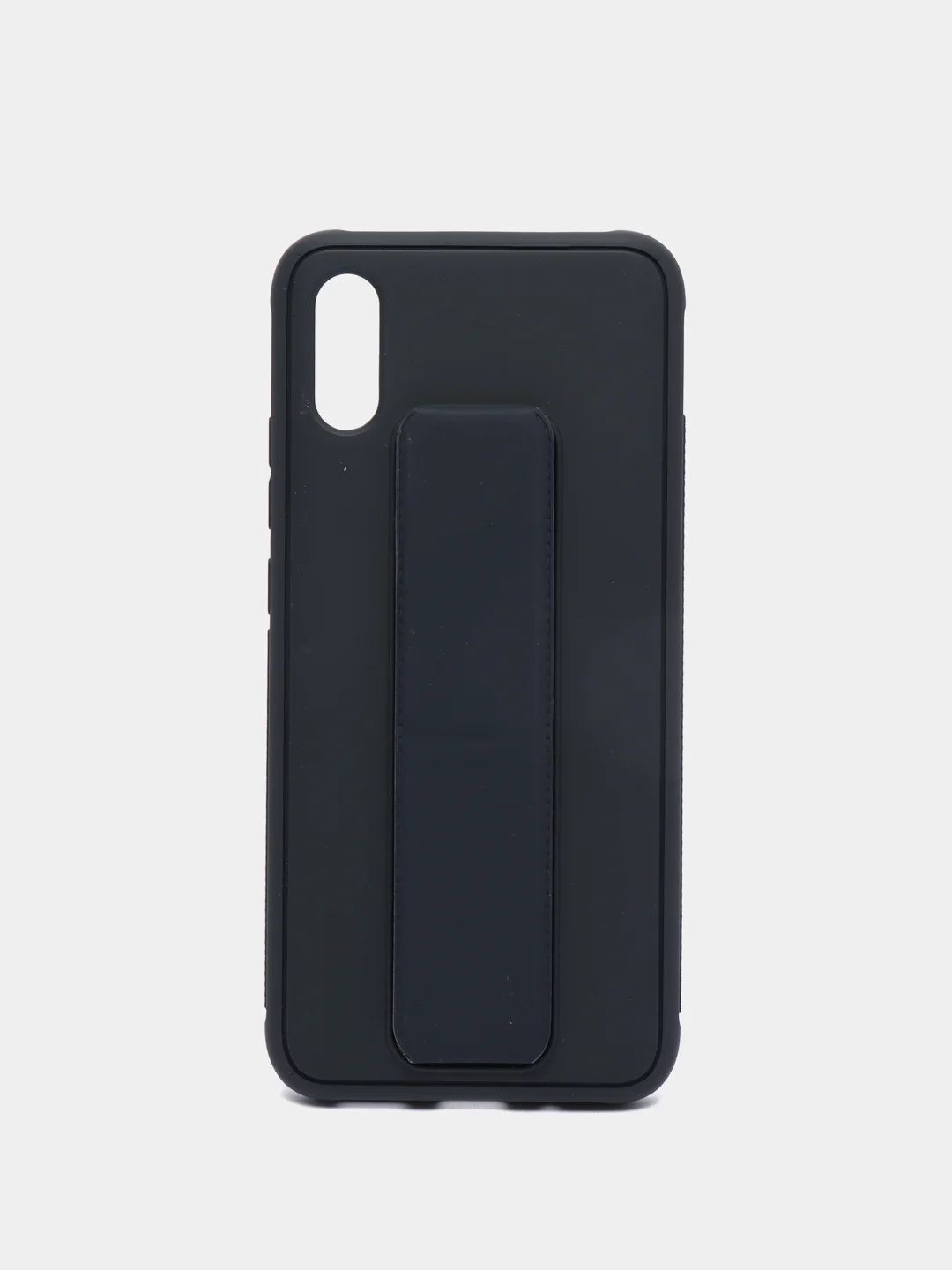Темно-синий чехол для Xiaomi Redmi 9A, Сяоми Редми 9А, силиконовый под кожу, с подставкой