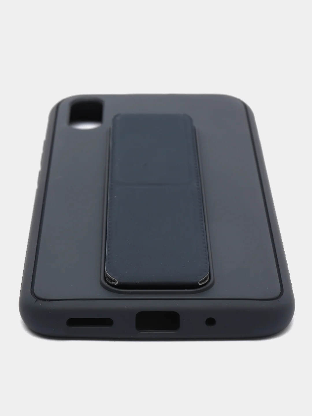 Темно-синий чехол для Xiaomi Redmi 9A, Сяоми Редми 9А, силиконовый под кожу, с подставкой