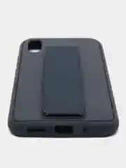 Темно-синий чехол для Xiaomi Redmi 9A, Сяоми Редми 9А, силиконовый под кожу, с подставкой