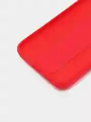 Красный чехол для Xiaomi Redmi 9A, Сяоми Редми 9А, силиконовый под кожу, с подставкой