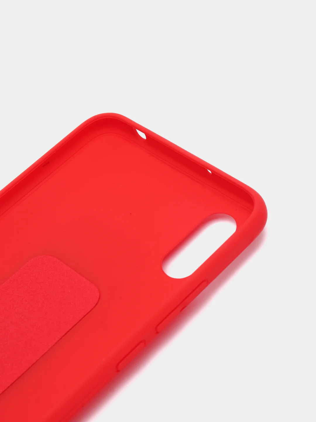 Красный чехол для Xiaomi Redmi 9A, Сяоми Редми 9А, силиконовый под кожу, с подставкой