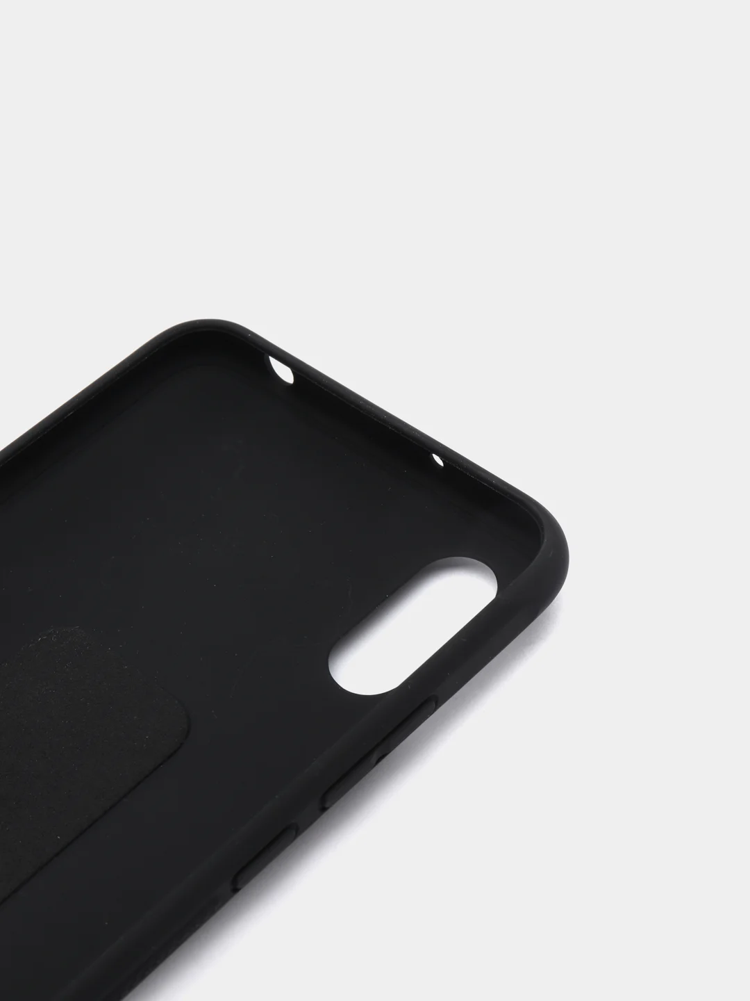 Черный чехол для Xiaomi Redmi 9A, Сяоми Редми 9А, силиконовый под кожу, с подставкой