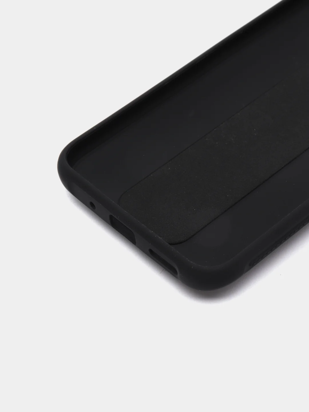 Черный чехол для Xiaomi Redmi 9A, Сяоми Редми 9А, силиконовый под кожу, с подставкой