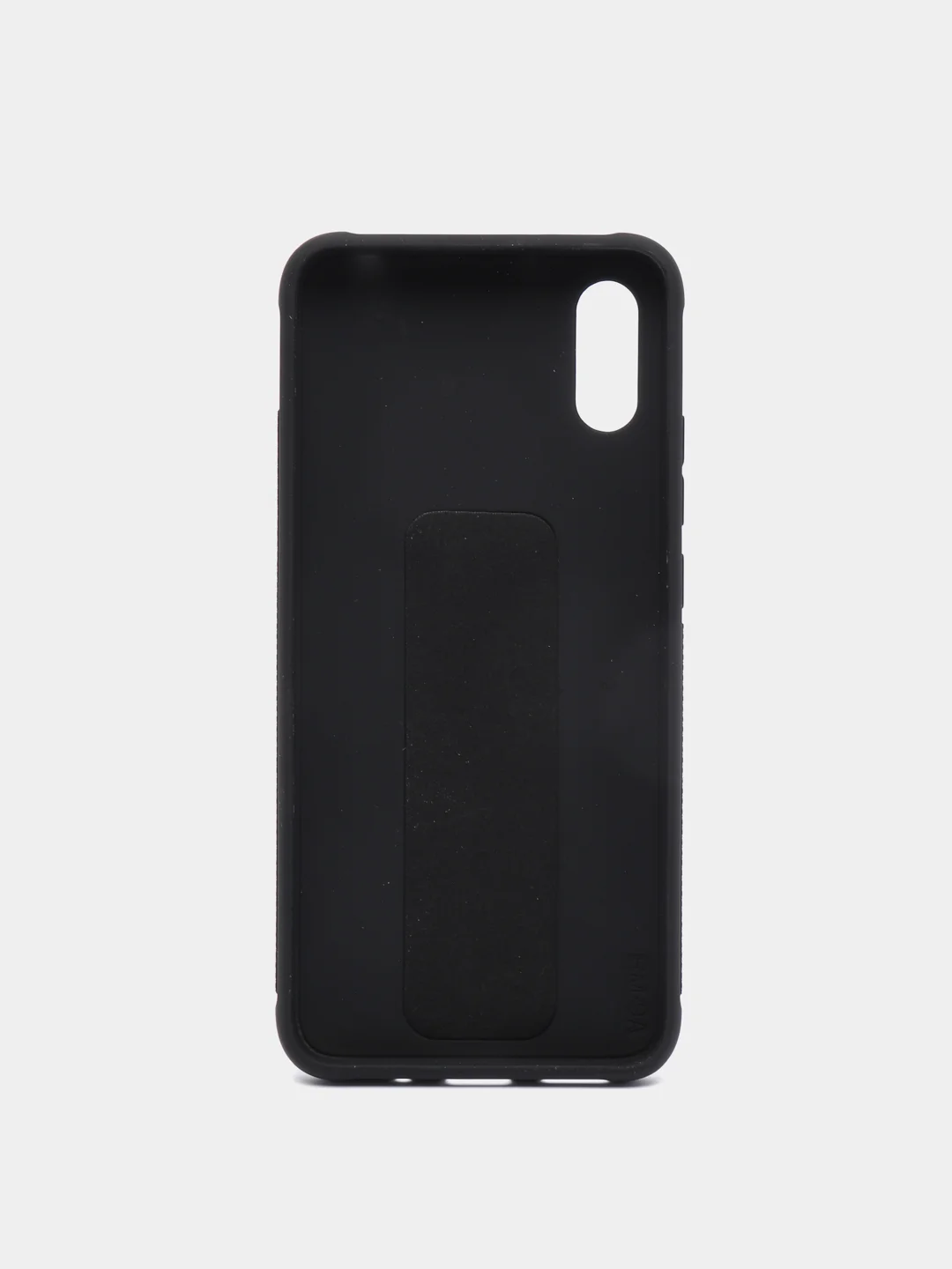 Черный чехол для Xiaomi Redmi 9A, Сяоми Редми 9А, силиконовый под кожу, с подставкой