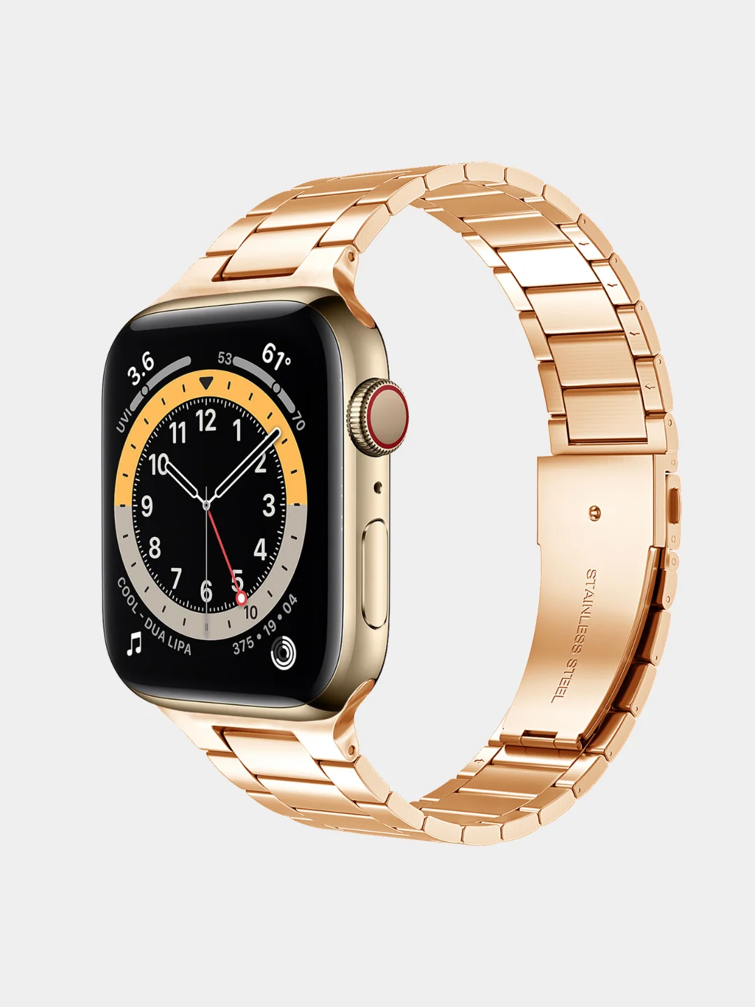 Карамельный металлический ремешок для Apple Watch 38, 40, 41, 42, 44, 45, 49 мм стальной браслет