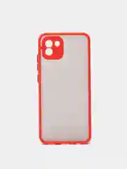 Красный чехол Samsung Galaxy A03, Самсунг Галакси А03 пластиковый, матовый, с цветными кнопками
