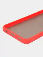 Красный чехол Samsung Galaxy A03, Самсунг Галакси А03 пластиковый, матовый, с цветными кнопками