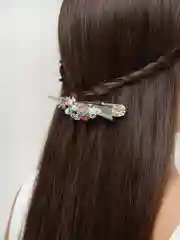 Серебряный заколка-зажим для волос