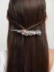 Серебряный заколка-зажим для волос