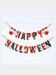 Гирлянда на ленте на Хэллоуин "Happy Halloween", кошка-вампир, 250 см
