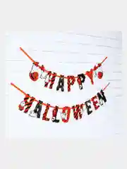 Гирлянда на ленте на Хэллоуин "Happy Halloween", кошка-вампир, 250 см