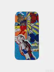 Алый чехол Kaws на iPhone 12, светящийся