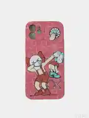 Алый чехол Kaws на iPhone 12, светящийся
