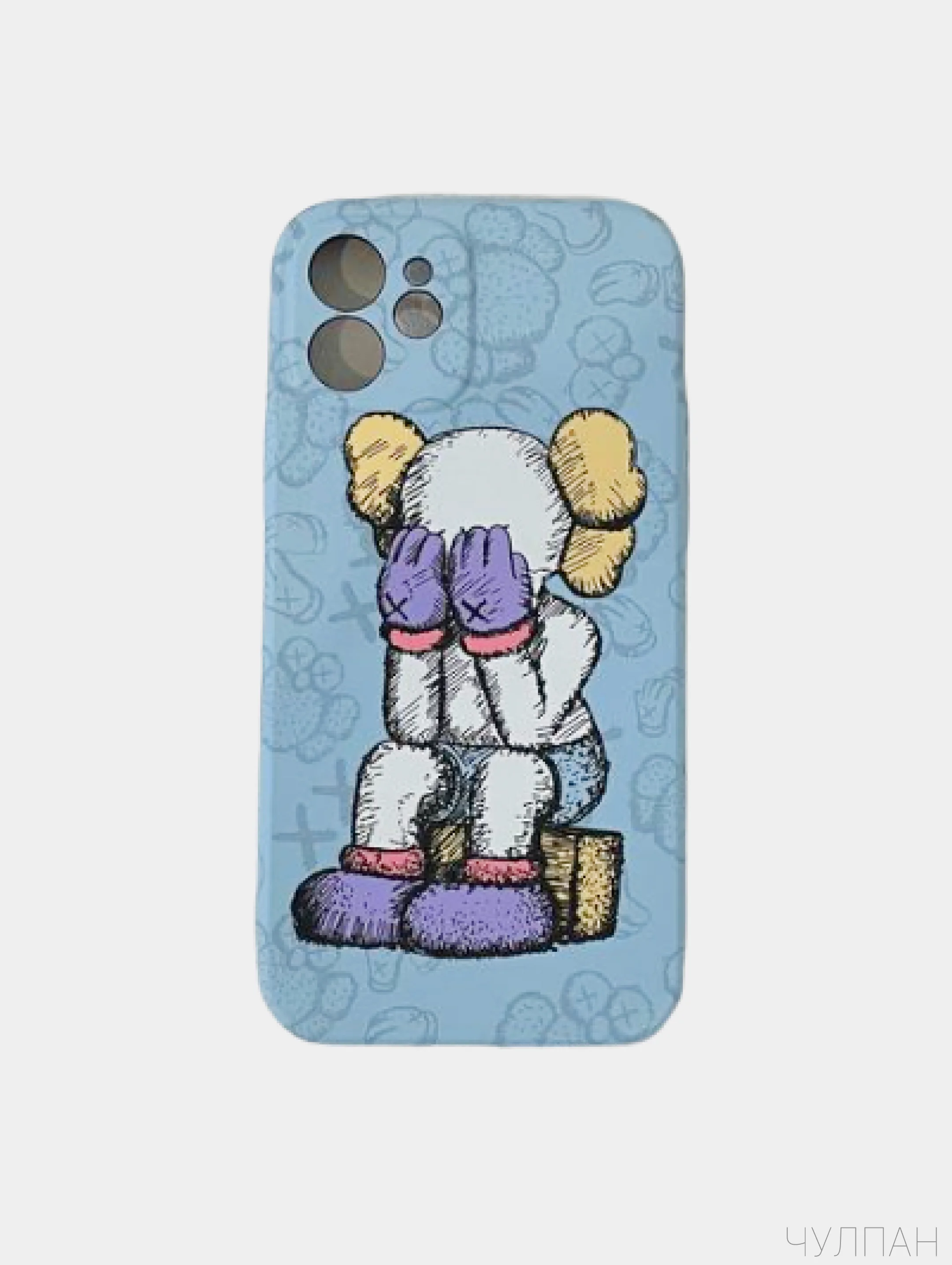 Алый чехол Kaws на iPhone 12, светящийся