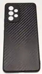 Черный чехол карбон с защитой камеры на Samsung A23