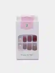 Бордовый накладные ногти с дизайном