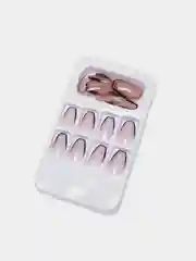 Салатовый накладные ногти с дизайном