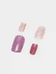 Вишнёвый накладные ногти с дизайном
