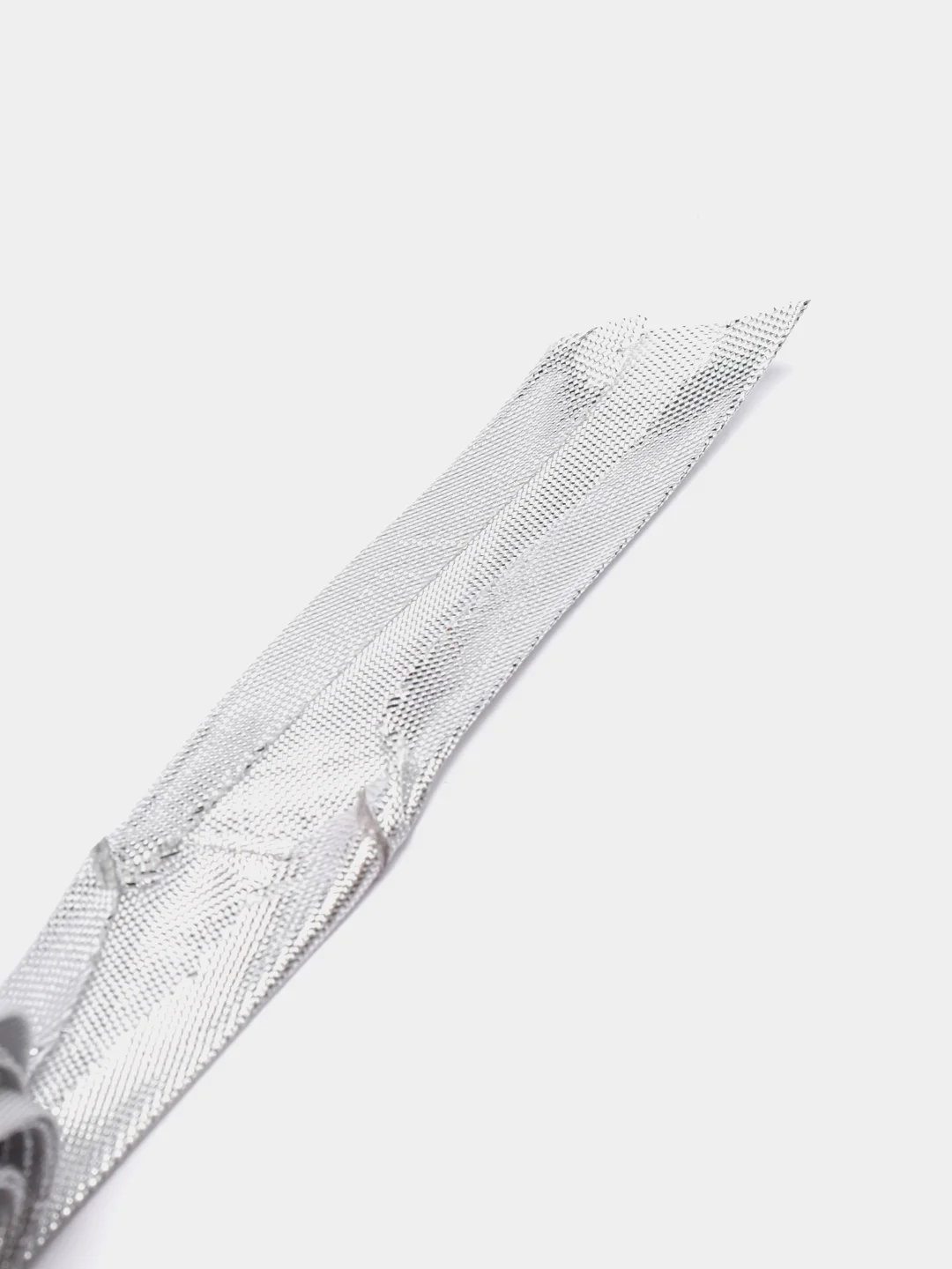Серебряный косая бейка, парча, ширина 1,5 см, длина 3 м