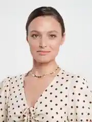 Золотой цепочка-чокер двухслойная