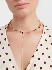 Золотой цепочка-чокер двухслойная