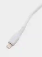 Белый кабель Micro-USB, Type-C, Lightning, ткань, 1 м