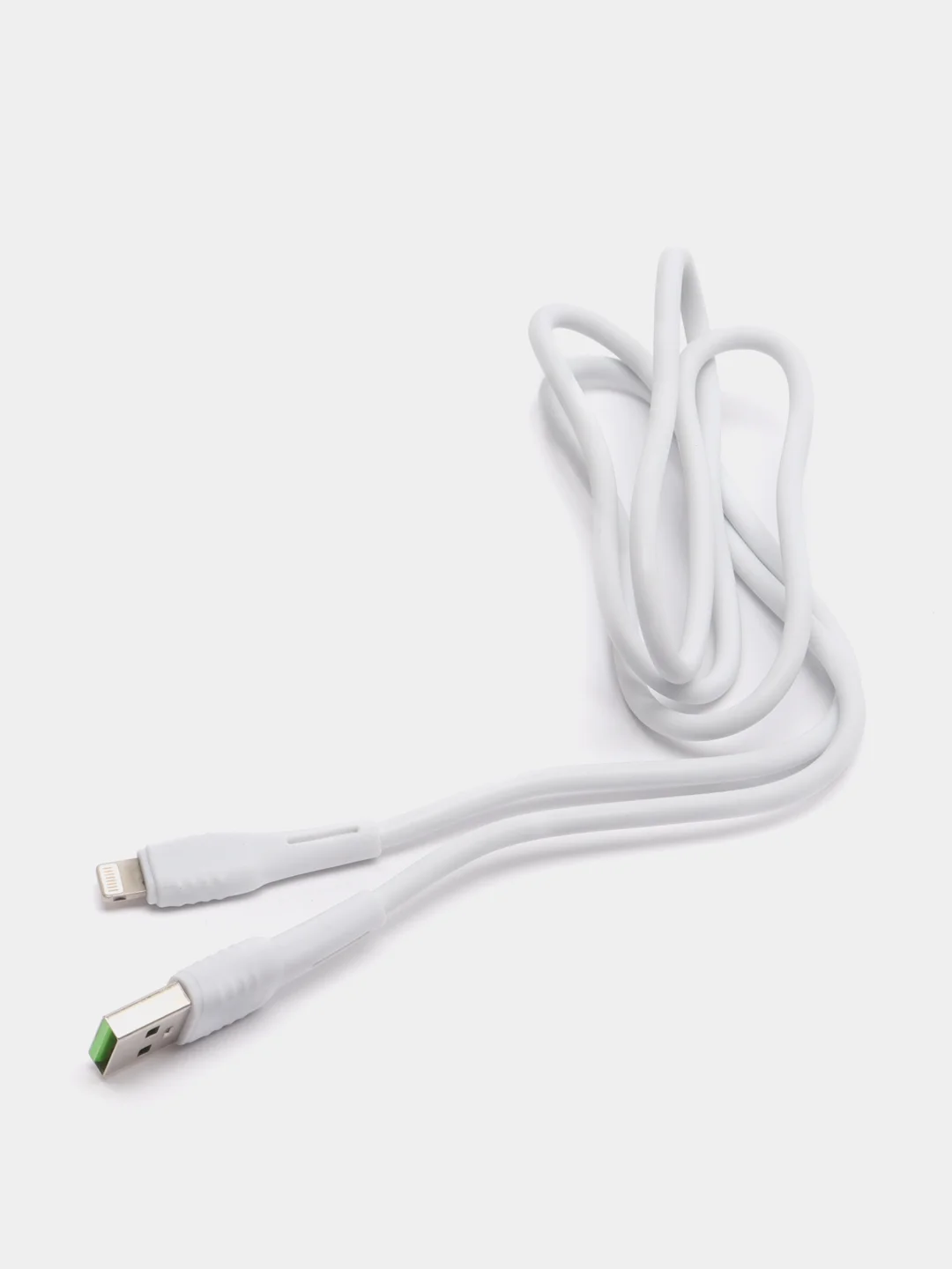 Белый кабель Micro-USB, Type-C, Lightning, ткань, 1 м