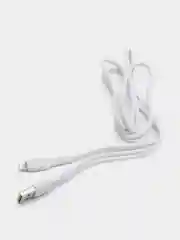 Белый кабель Micro-USB, Type-C, Lightning, ткань, 1 м