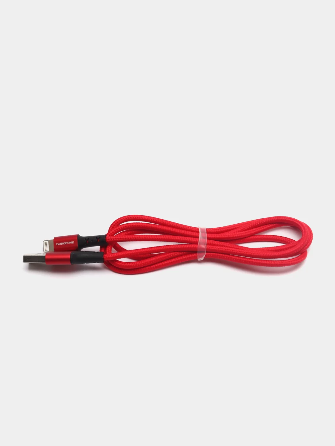 Красный кабель Micro-USB, Type-C, Lightning, ткань, 1 м