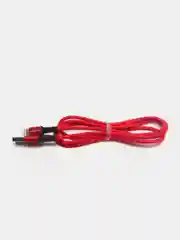 Красный кабель Micro-USB, Type-C, Lightning, ткань, 1 м