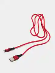 Красный кабель Micro-USB, Type-C, Lightning, ткань, 1 м