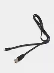 Хром кабель Micro-USB, Type-C, Lightning, ткань, 1 м