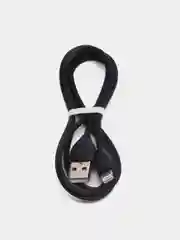 Угольный кабель Micro-USB, Type-C, Lightning, ткань, 1 м