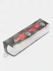 Красный пенал школьный для мальчика "Машинки", мягкий тубус, 21х6см