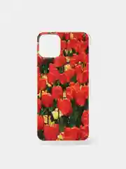 Красный чехол с цветным принтом картинки iPhone 5S/SE/6/6S/7/8/Plus/X/XS/XR/11/12/Mini/Pro/Max