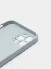 Небесно-голубой чехол для iPhone Xr/ 11/ 12/ mini/ Pro/ ProMax, силиконовый со стеклянной панелью