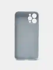 Небесно-голубой чехол для iPhone Xr/ 11/ 12/ mini/ Pro/ ProMax, силиконовый со стеклянной панелью