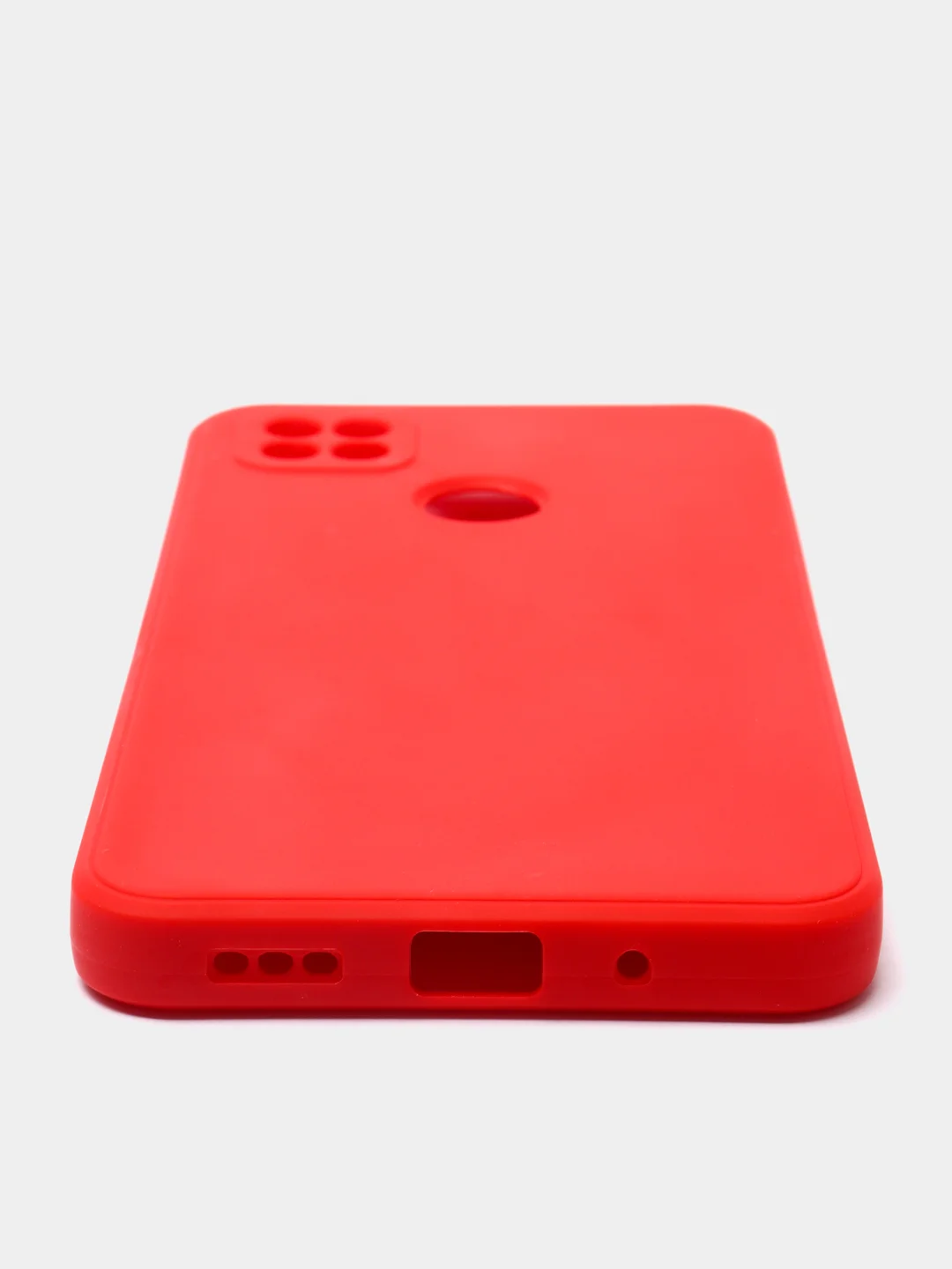 Красный чехол для Xiaomi Redmi 9A/9/9C/9T/NOTE 10 PRO/NOTE 9 силиконовый (Борта чехла прямые NEW)