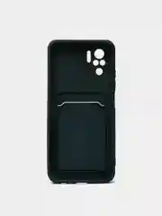Зеленый чехол на REDMI 9A / 9C / Note 10 / POCO M3 с карманом для карты и мягкой вставкой